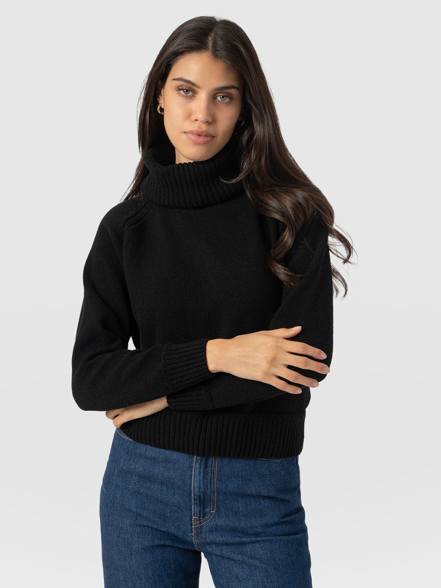 Oxford Cashmere Jumper - Black - Women's Sweaters | Saint + Sofia® USA